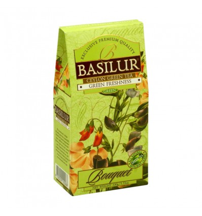 Herbata zielona Green Freshness ,mięta, szafran, amarant - Basilur, stożek 100 g