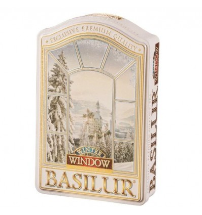 Herbata zielona jabłko, wiśnia, wanilia, Window, Basilur, puszka 100 g