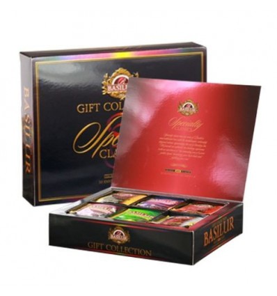 Herbata czarna i zielona ekspresowa, Gift box Classics 60 szt - Basilur, kartonik