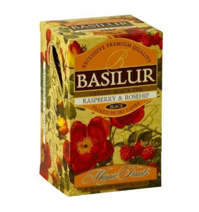 Herbata czarna malina, dzika róża ekspresowa 20 szt, Basilur
