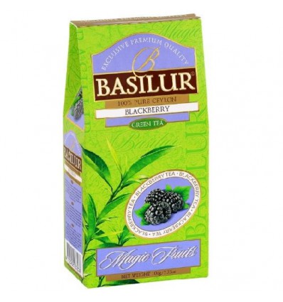 Herbata zielona, jeżyna, płatki róży - Basilur, stożek 100 g