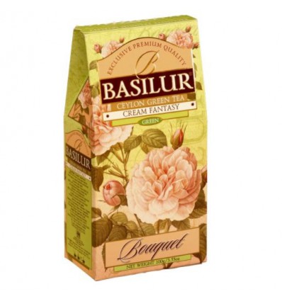 Herbata zielona Cream Fantasy truskawka, śmietanka, Basilur, stożek 100 g