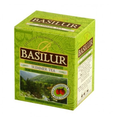 Herbata zielona Basilur Summer Tea poziomka, 10 saszetek ekspresowych