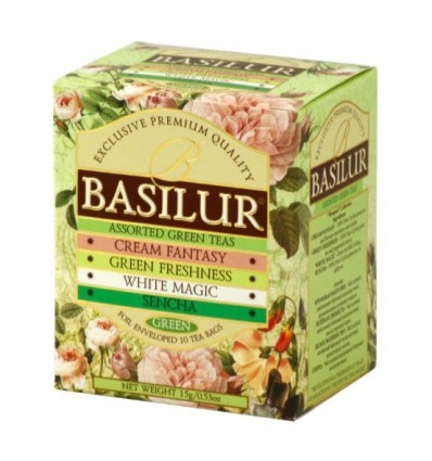Herbata zielona, mieszanka owocowa, ekspresowa 10 szt - Basilur