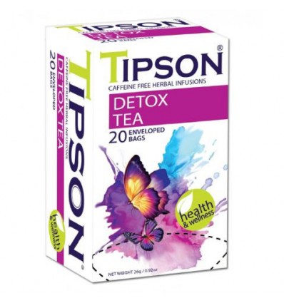 Herbata Tipson, Detox tea, 20 saszetek ekspresowych