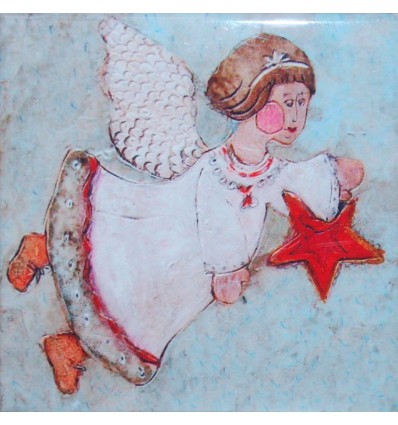Kafelek, podstawka z aniołem-produkt polski