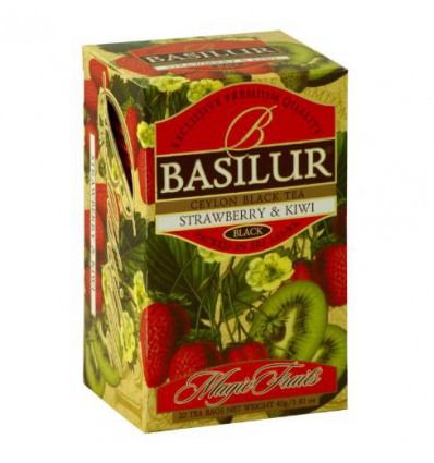 Herbata czarna truskawka, kiwi - Basilur, stożek 100 g