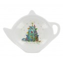 Teabag, podstawka melaminowa na herbatę, skapka - świąteczny kotek