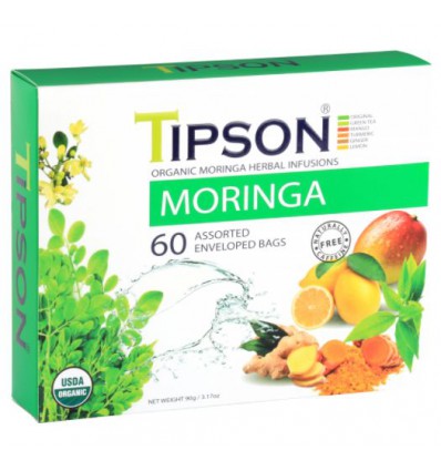 Herbata moringa z cytryną - Tipson, 25 saszetek