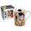 Kubek porcelanowy Pocałunek G. Klimt, 400 ml, Carmani, krem