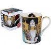 Kubek porcelanowy Pocałunek G. Klimt, 400 ml, Carmani, krem