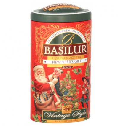 Herbata czarna, wiśnia, migdały, New Years Gift, Basilur stożek 85 g
