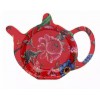 Teabag, podstawka melaminowa na herbatę, skapka - W. Morris Compton, kwiaty
