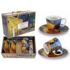 Zestaw 2 szt filiżanek porcelanowych do espresso Słoneczniki van Gogh, 450 ml, Carmani
