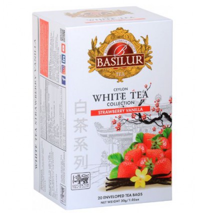 Herbata Basilur biała róża, brzoskwinia, ekspresowa 20 szt