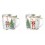 Zestaw 2 szt porcelanowych kubków świątecznych z Mikołajem, Easy Life 350 ml