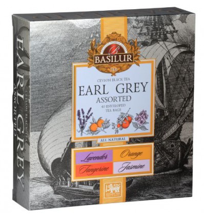 Herbata Basilur Earl grey z dodatkami, zestaw 40 szt, 80 gr