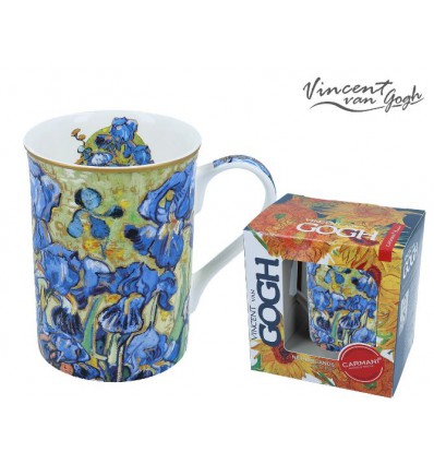 Kubek porcelanowy Irysy V. van Gogh, 360 ml, Carmani
