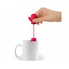 Zaparzacz silikonowy do herbaty, ziół - czerwone rękawice
