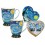 Porcelanowe kubki 2 szt. V. van Gogh Gwiażdzista noc, 280 ml, Carmani