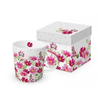 Porcelanowy kubek Annabelle kwiaty marcinki, 400 ml, PPD