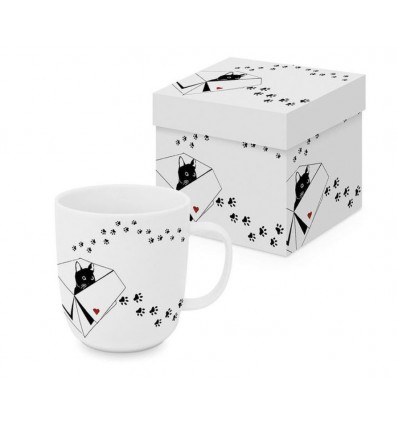 Porcelanowy kubek Kocie łapy, matowy, 400 ml, PPD