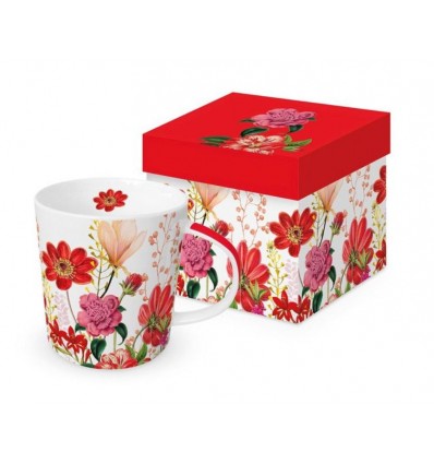 Porcelanowy kubek Kolorowe kwiaty, 400 ml, PPD
