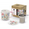 Porcelanowy kubek z zaparzaczem Natura, 350 ml, PPD