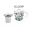 Porcelanowy kubek z zaparzaczem Kwiaty polne, 350 ml, PPD