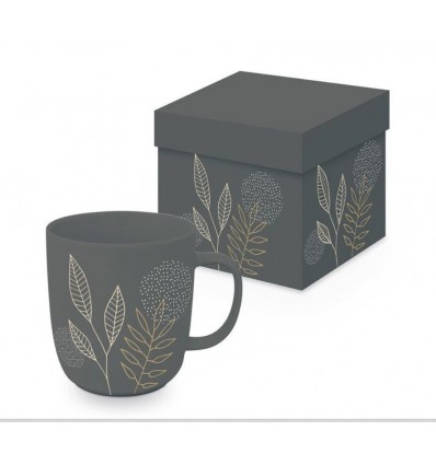 Porcelanowy kubek Złote liście, 400 ml, PPD