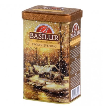 Herbata czarna Frosty Evening pomarańcza, mandarynka, Basilur puszka 85 g