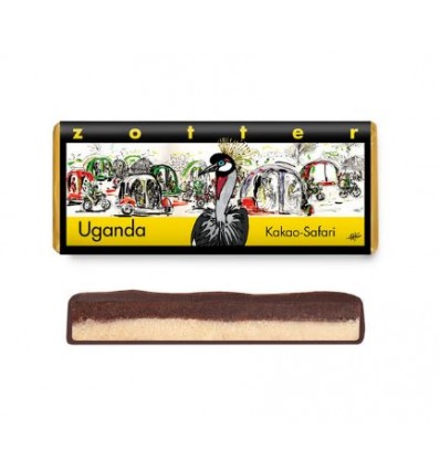 Czekolada ciemna, nadziewana, ganache limonkowo-bananowy, Zotter 70g