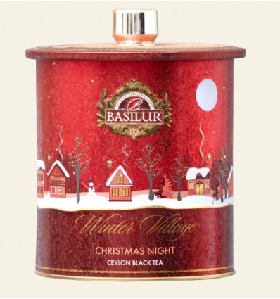 Herbata czarna Christmas Night, cynamon, imbir, gałka muszkatołowa, puszka, Basilur, 100 g, Basilur 75 g