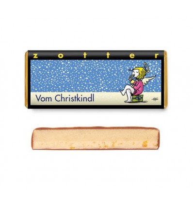 Czekolada mleczna, nadziewana, Magia świąt, migdałowa pralina, waniliowy ganache, Zotter 70g