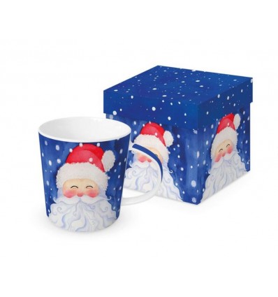 Porcelanowy kubek świąteczny z Mikołajem, 400 ml, PPD