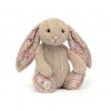 Króliczek beżowy, kwieciste uszy i łapki, Blossom Beige Bunny Petal 31 cm, Jellycat